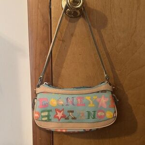 Dooney & Bourke Doodle Graffiti Mini Hobo Bag Vintage Retro